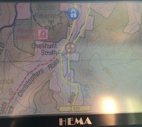 HEMA Map of our campsite