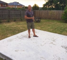 Vic pondering life after the slab