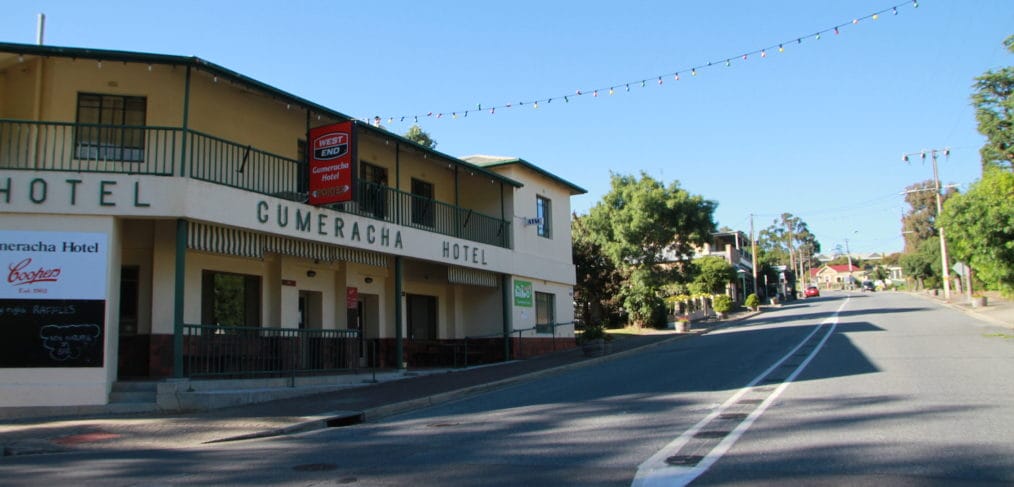 Looking up Gumeracha's main Albert Street