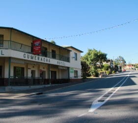 Looking up Gumeracha's main Albert Street