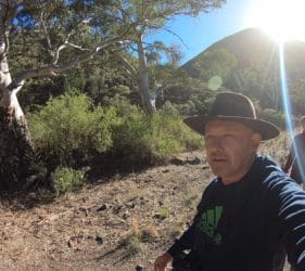 Vic and Leonie walking through the gorge in Spear Creek