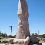Plaque showing right and front side of The Australian Farmer, Wudinna