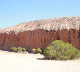 Wave rock formation at Pildappa Rock, Minnipa, South Australia