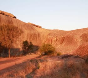 Wave rock formation at Pildappa Rock, Minnipa, South Australia