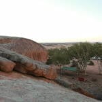 View to our camp from top of Pildappa Rock, Minnipa, South Australia