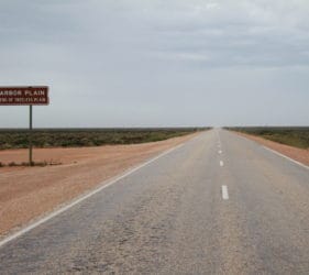Eastern end of treeless plain on the Nullarbor