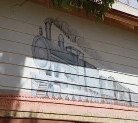 Mural on old Cook School House