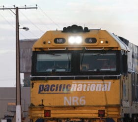 Pacific National NR6 arriving at Cook from the east