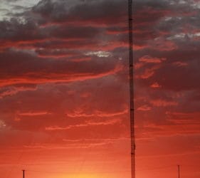 Sunset over the Telecommunications Tower at Cook