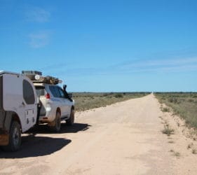 Heading south down Cook Road towards the Eyre Highway