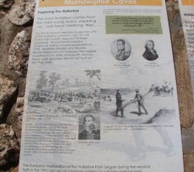 Information display at Murrawijinie Cave 1
