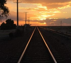 Sunset at Cook looking west
