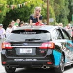 Before the start of Stage 1 of the Women's Tour Down Under at Gumeracha