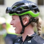 Annette Edmondson, winner of Stage 1 of the Women's Tour Down Under at Gumeracha