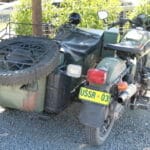 Old motorbike parked at Kenton Valley Cherry Farm