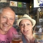 Vic and his cousin Gita from Latvia at Steins Taphouse, Nuriootpa. Excellent range of craft beer!