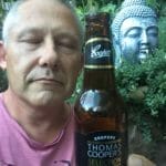 Vic enjoying a Coopers Celebration Ale