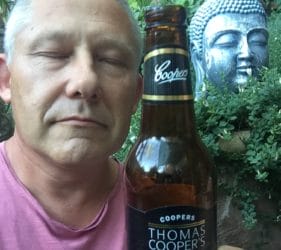 Vic enjoying a Coopers Celebration Ale