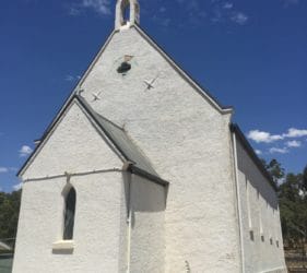 Birdwood Church, where Leonie and Vic were married