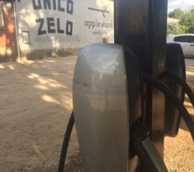 Tesla charging station at Unico Zelo Distillery, Gumeracha