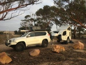 Peggy and Dora at the campsite
