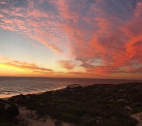 Sunset from the Bamboos campsite