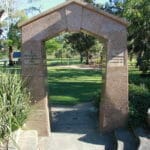 Gumeracha Memorial Arch in memory of a police constable and a rescuer who died rescuing a trapped man down a well.