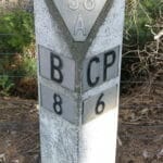 Roadmarker at Gumeracha - 38 Kms to Adelaide, 8 Kms to Birdwood and 6 Kms to Chain of Ponds