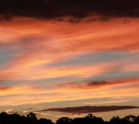 Spectacular sunset at Gumeracha