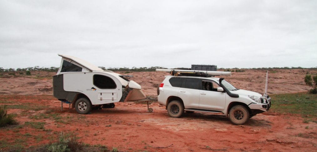 Peggy (Prado 150) and Dora (Vista RV Camper) at Afghan Rocks