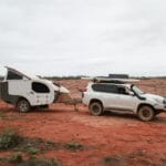Peggy (Prado 150) and Dora (Vista RV Camper) at Afghan Rocks