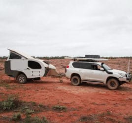 Peggy (Prado 150) and Dora (Vista RV Camper) at Afghan Rocks