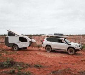 Peggy (Prado 150) and Dora (Vista RV Camper) at Afghan Rocks