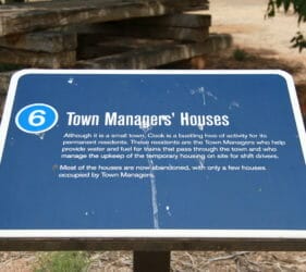 Sign #6 at Cook - Town Managers' Houses